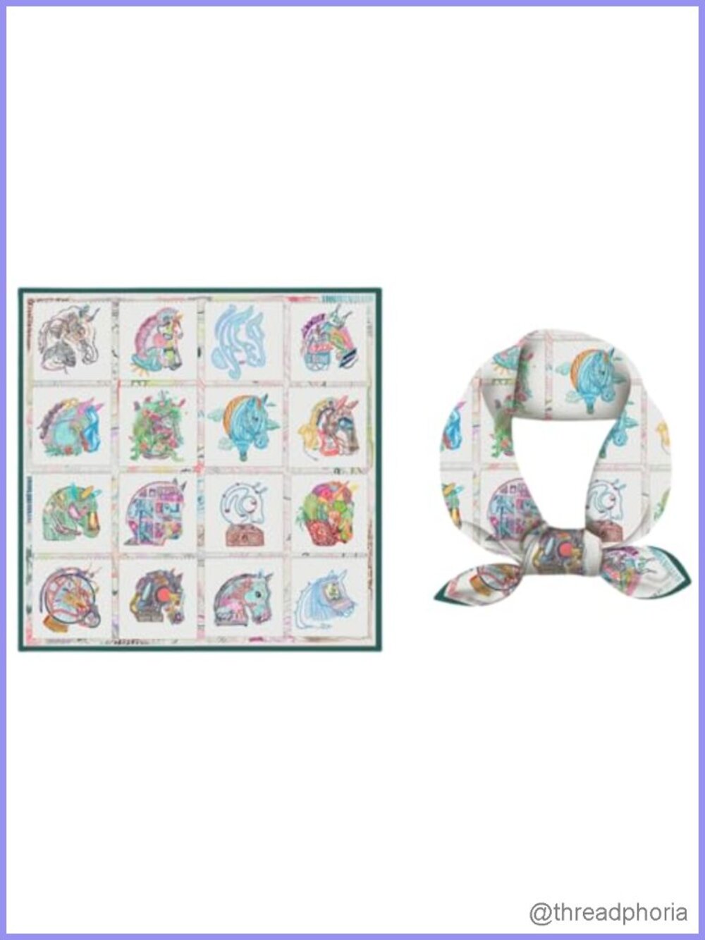 Silky Square Head Scarf Bandana - Lightweight Polyester Twilly Hair Wrap